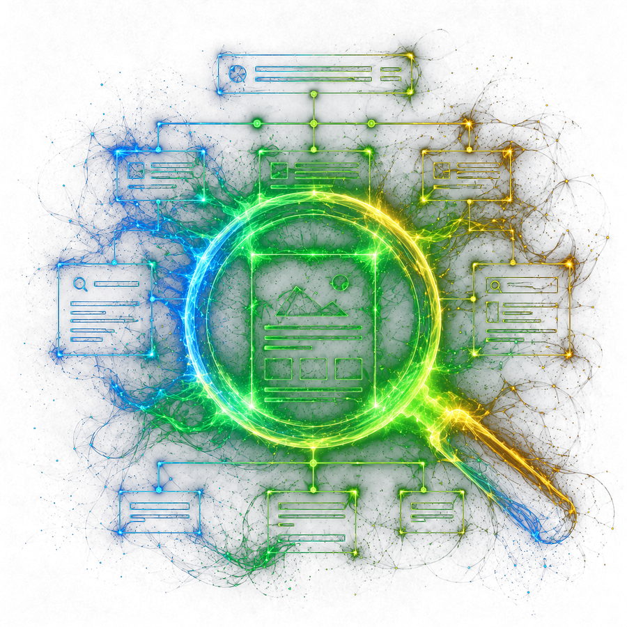 Audit SEO Bestoow : loupe analysant un site web et son maillage